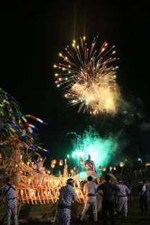 Yokote Bon Odori Festival Supporting Fireworks Display