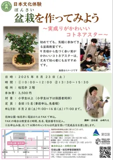 日本文化体験　盆栽を作ってみよう