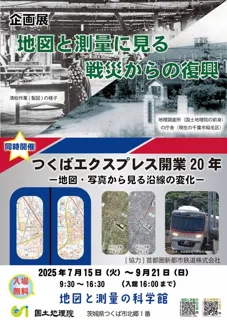 Special Exhibition: "Revitalization from War Damage Seen in Maps and Surveys" and "20 Years Since the Opening of the Tsukuba Express"