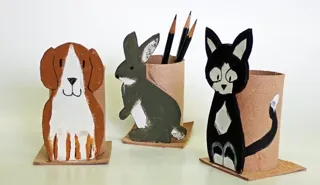 Creative Workshop Leather Craft "Animal Pen Holder"