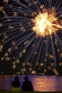 Nanki Shirahama Onsen 2025 Message Fireworks