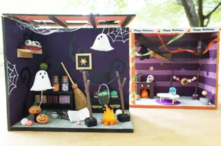 ハロウィン限定　木工クラフトメニュー「ハロウィンホラーハウス」