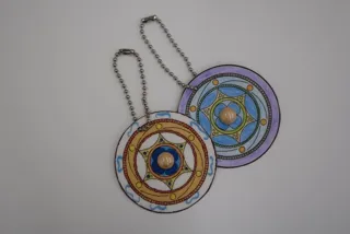 こふんワークショップ　キラリ銅鏡キーホルダー