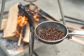珈琲の焚火焙煎