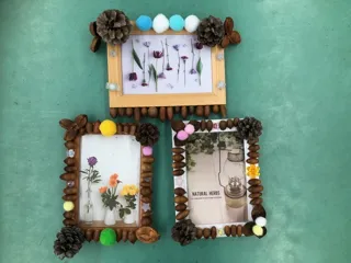 つくってドキどき体験 第4回 縄文の思い出かざる　森の恵フォトフレーム作り