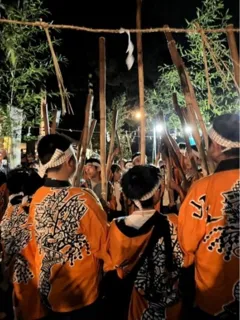 山波艮神社 餅つき神事