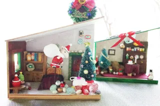 クリスマス限定 木工「クリスマスドールハウス」