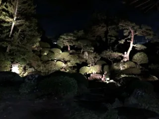 国指定名勝庭園「鶴舞園」のライトアップ