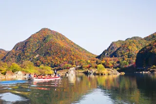 秋の犬山周遊船