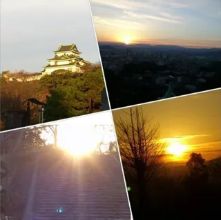 和歌山城天守閣で初日の出を