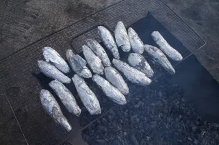 広島市森林公園 炭火やきいもを食べよう