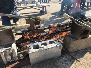 広島市森林公園 バウムクーヘンを焼いて食べよう