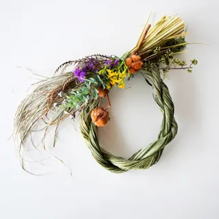 フラワー教室「レモングラスのしめ縄飾り講座」