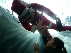 サンタの水中散歩