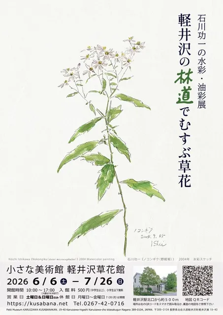 軽井沢の草花素描集 石川功一　39800円の本大幅お値下げ 石川功一の水彩・油彩展 軽井沢の林道でむすぶ草花 - 長野県北佐久郡