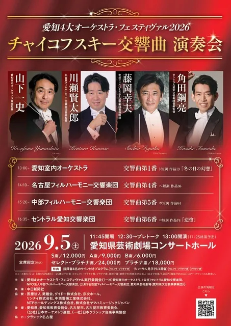 愛知4大オーケストラ・フェスティヴァル2026 チャイコフスキー交響曲