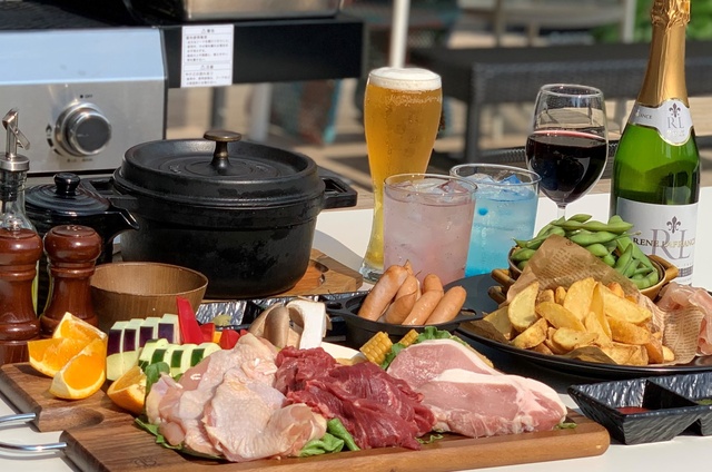 ホテルでBBQ