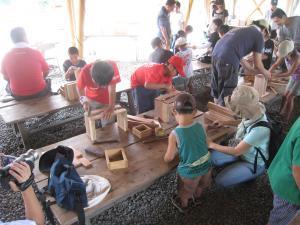 広島市森林公園 トンカチキットで作品づくり