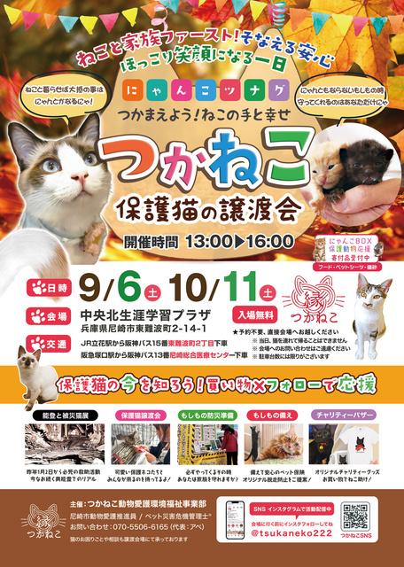 Tsukanelo Adoption Fair & Panel Exhibition and Charity Goods Sale (September)