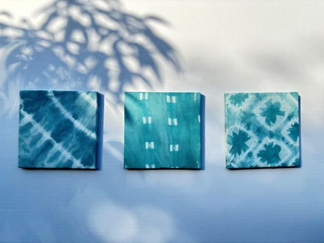 Indigo Fabric Panel Making