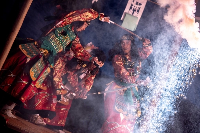 阿刀明神社　秋季大祭神楽奉納