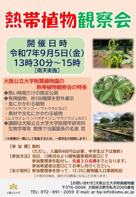 熱帯植物観察会
