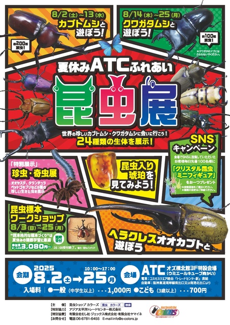 夏休み ATCふれあい昆虫展