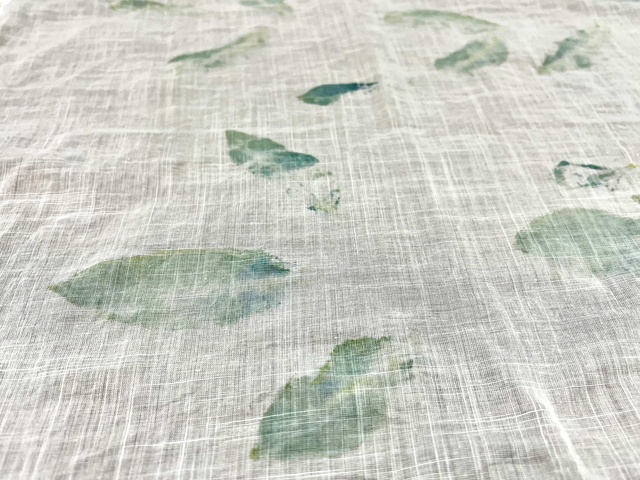 藍のたたき染め体験