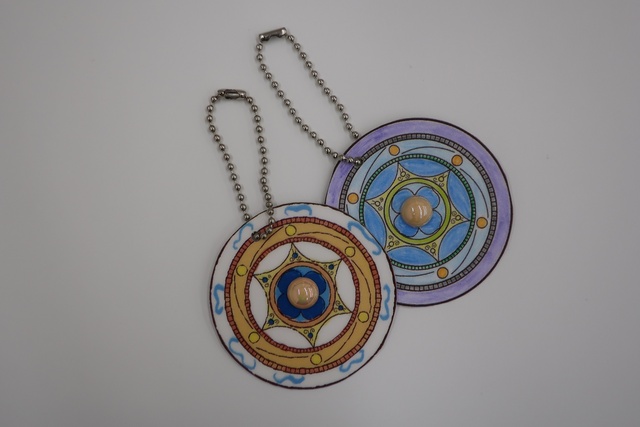 こふんワークショップ キラリ銅鏡キーホルダー