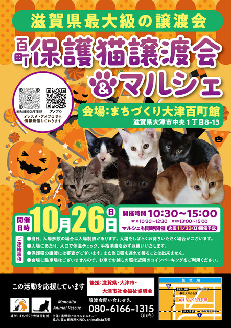百町保護猫譲渡会＆マルシェ（10月）