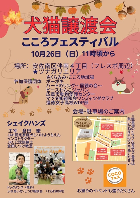 こころフェスティバル　犬猫譲渡会