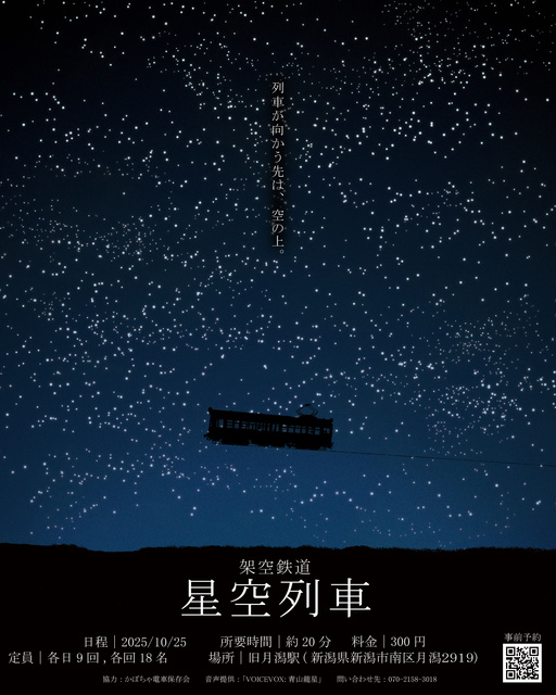 旧月潟駅発　架空鉄道　星空列車