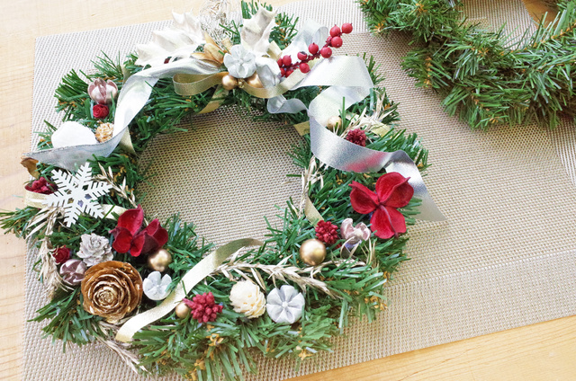 クリスマス限定「グリーンリース」作り