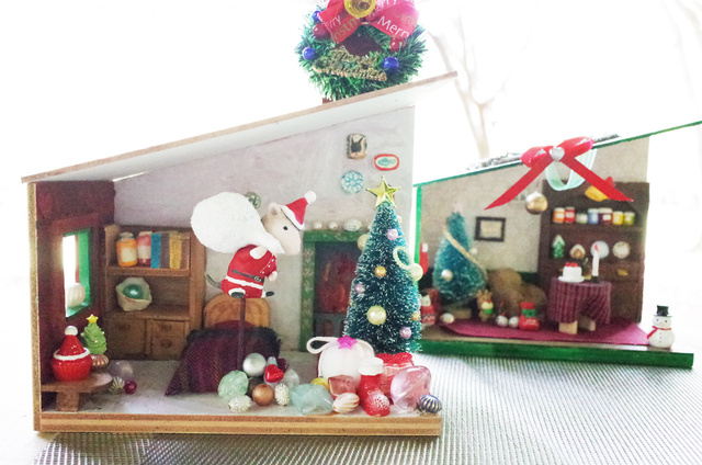クリスマス限定 木工「クリスマスドールハウス」