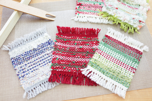 クリスマス限定  手織りに挑戦!「ほっこりクリスマスコースター」