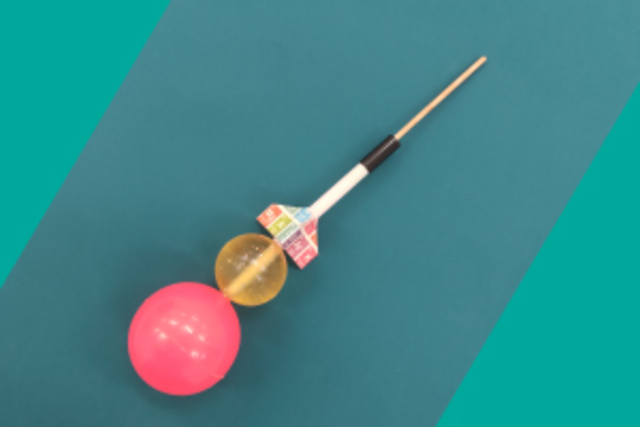 科学実験工房ワークショップ 二段式スーパーボールロケット