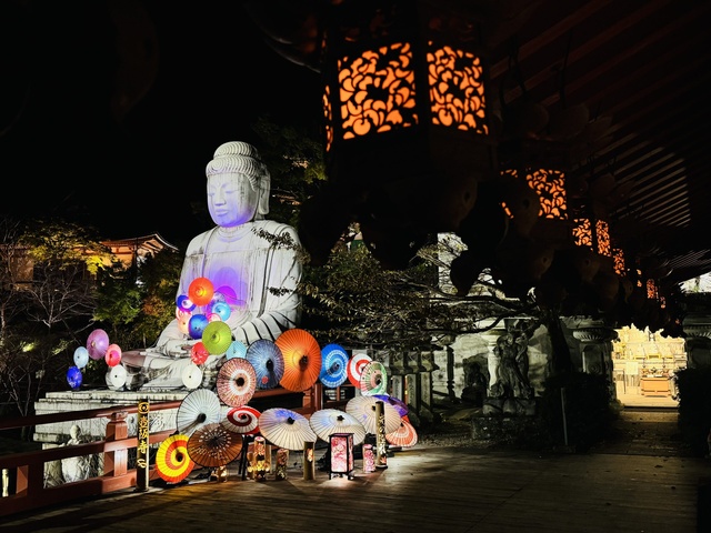 壷阪寺「光の巡礼」〜和傘アートで繋ぐ巡礼の旅〜