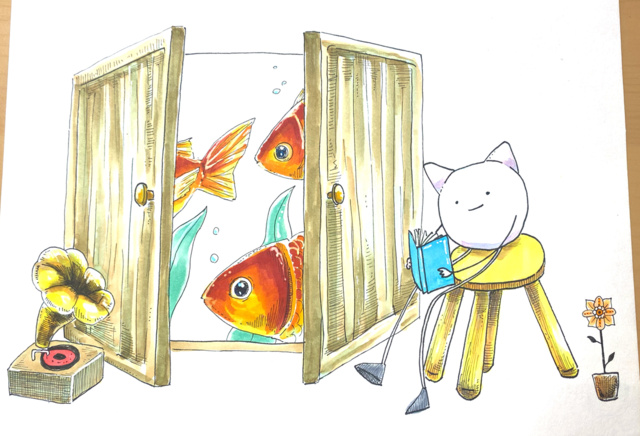 なかのさくら作品展「めくれば、ねこが、そこにいる」