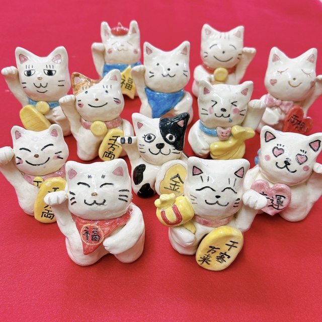 招き猫作り体験（イオン小郡ショッピングセンター）